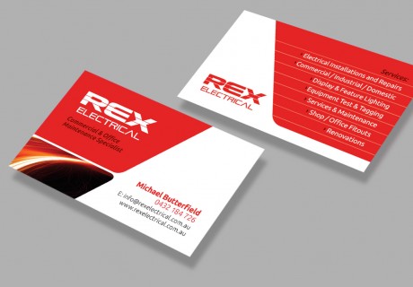 Rex Electrical Business Card Design
